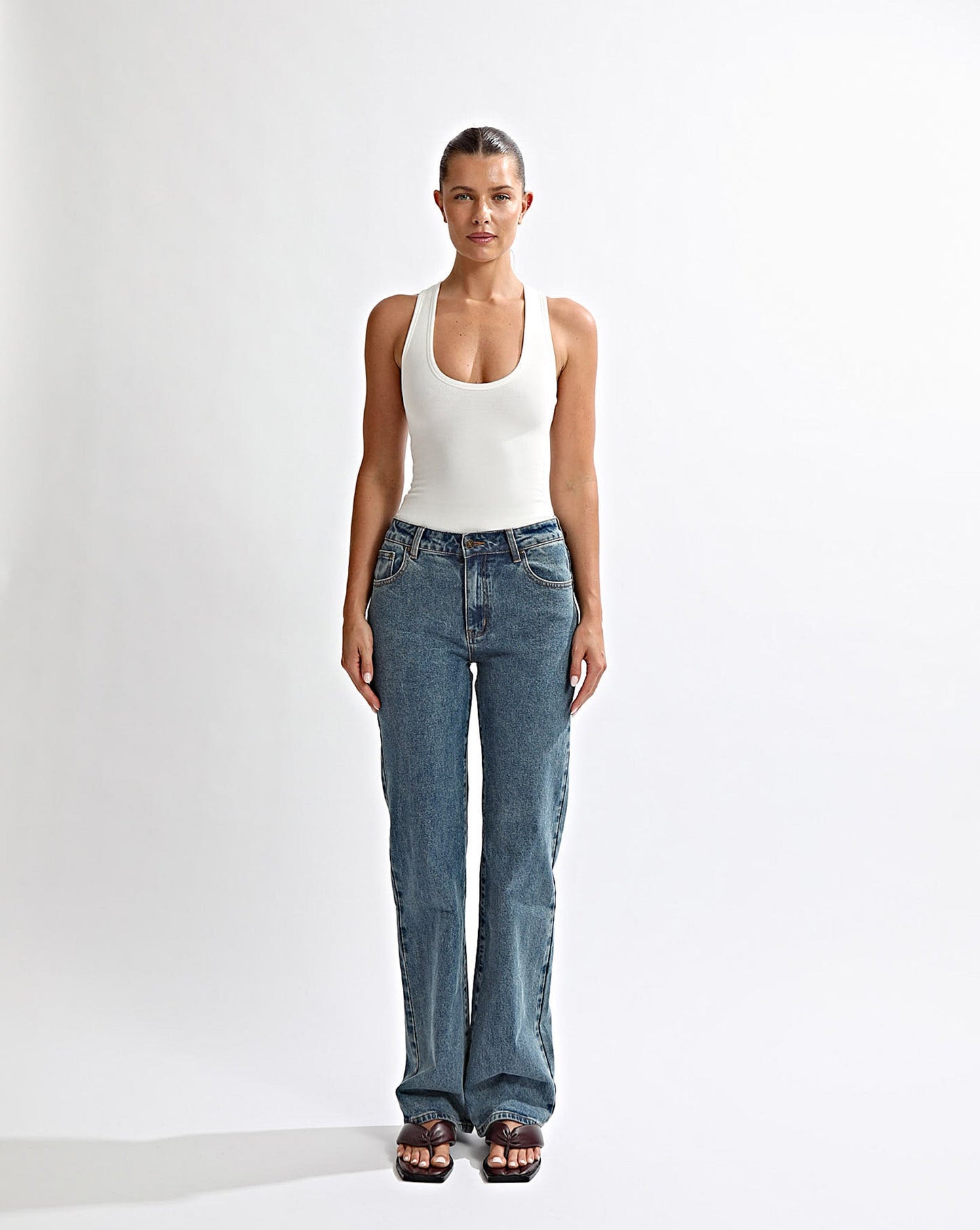 Layton Jeans Classic Blue Cropped