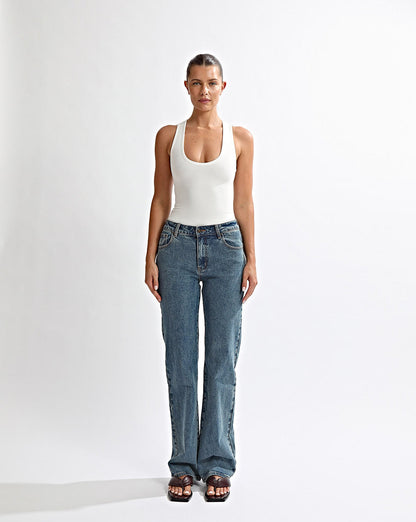 Layton Jeans Classic Blue Cropped