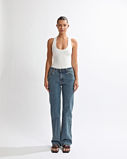 Layton Jeans Classic Blue Cropped