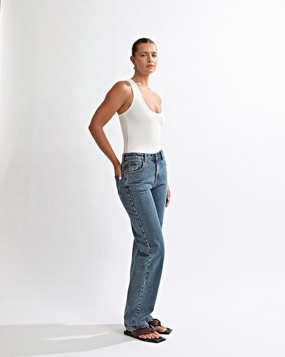 Layton Jeans Classic Blue Cropped