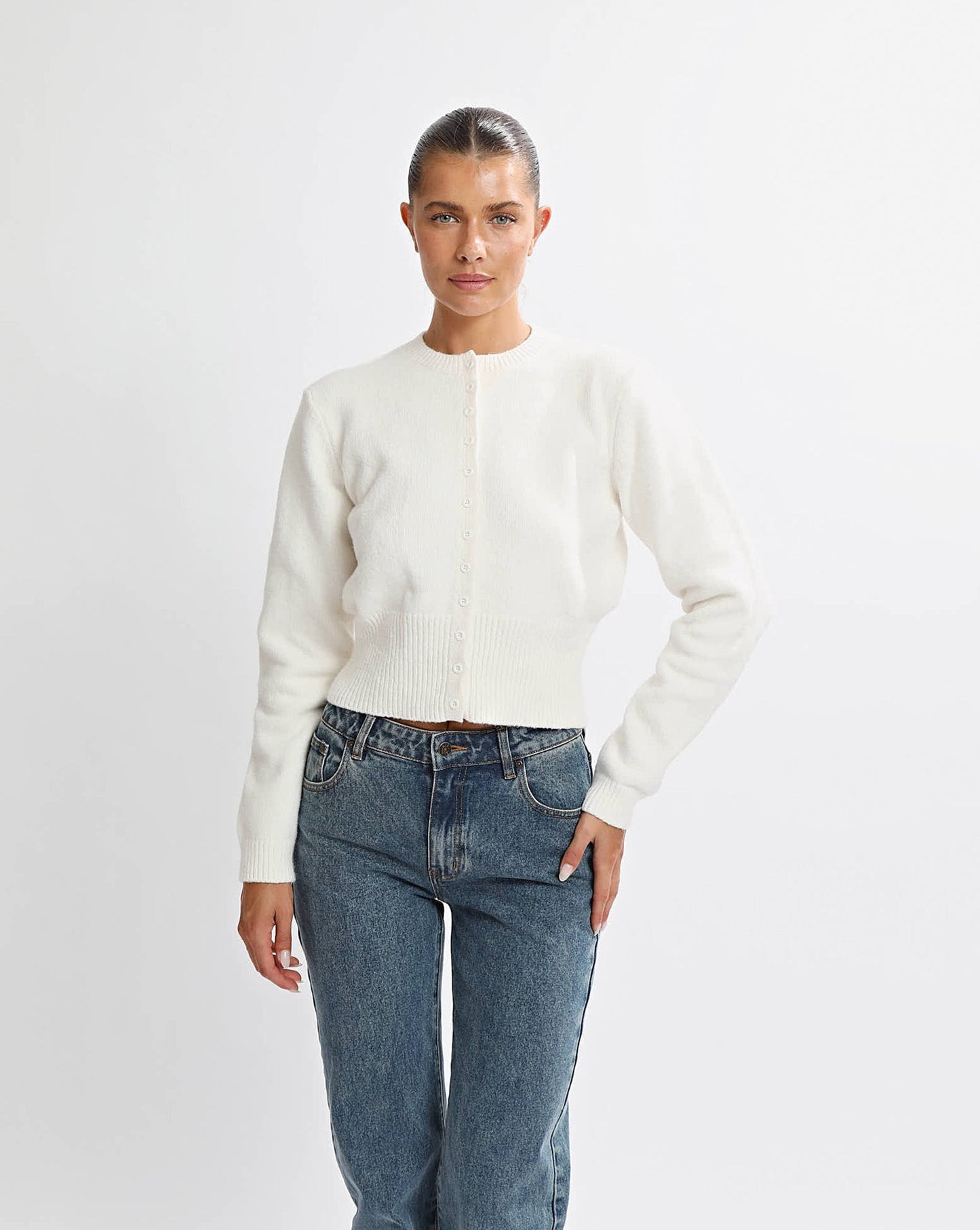 Portia Knit Cardigan Cream