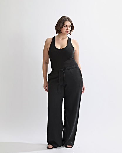 Dion Knit Pants Black Cropped