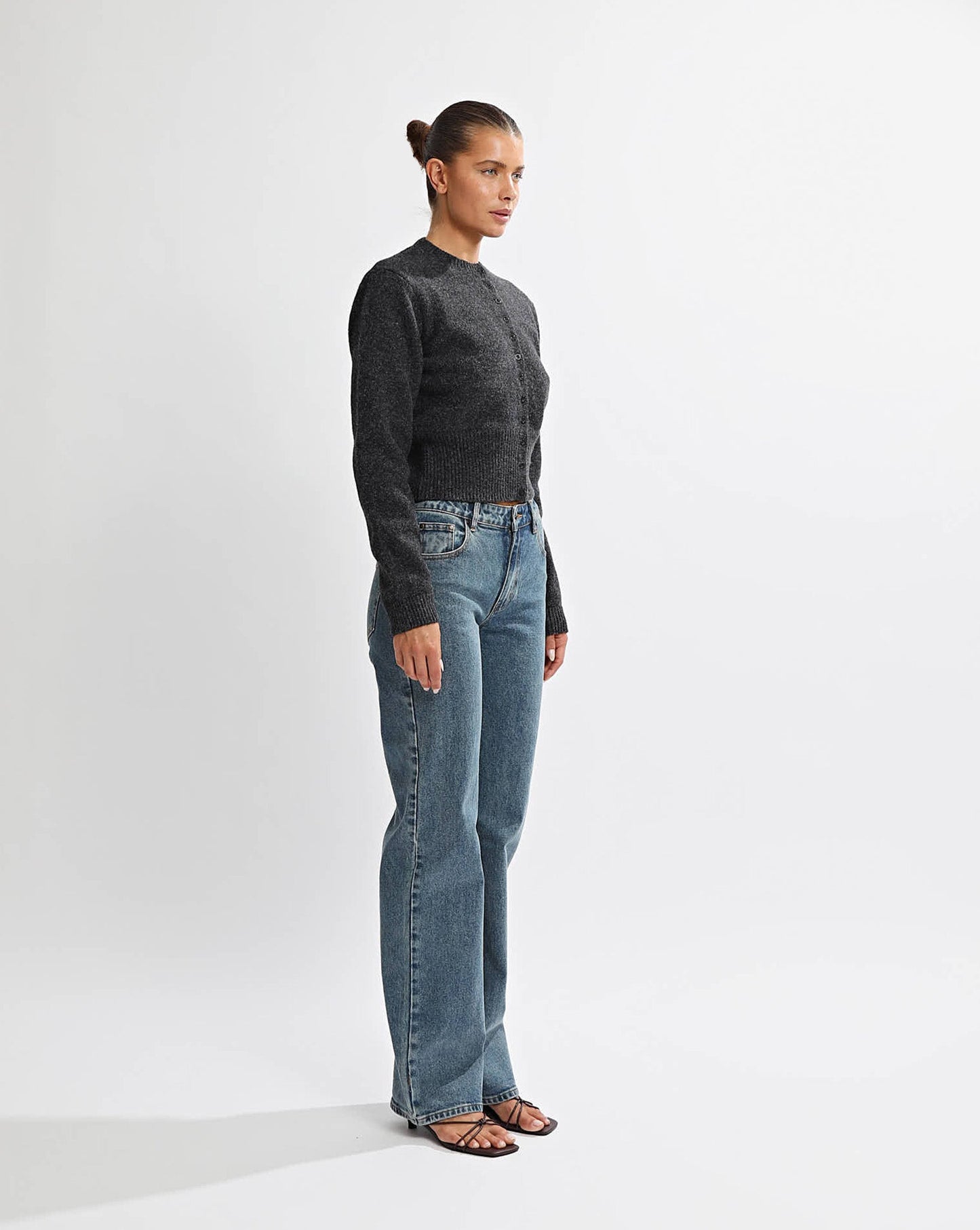 Portia Knit Cardigan Charcoal