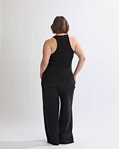 Dion Knit Pants Black Cropped