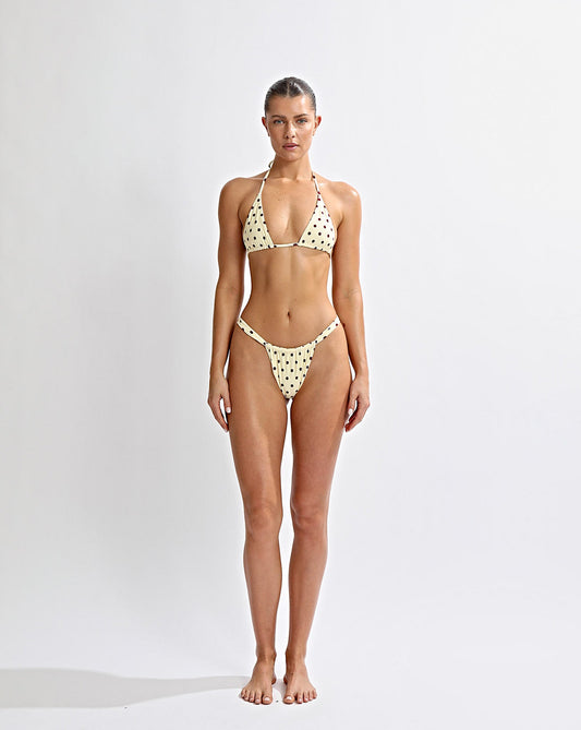 Cabo Bikini Bottom Yellow Polka