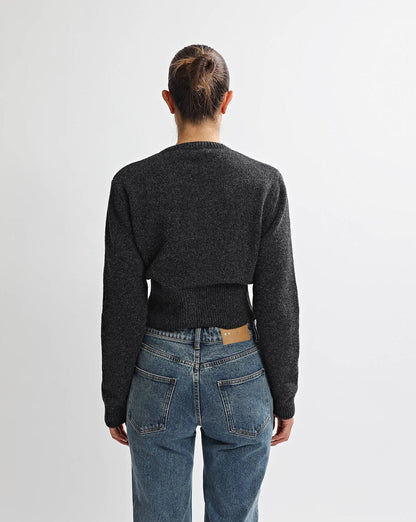 Portia Knit Cardigan Charcoal