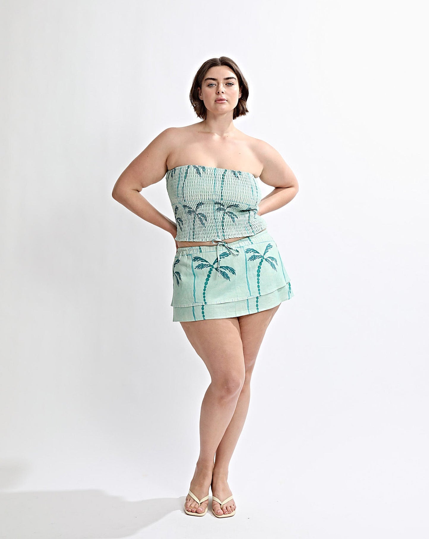 Lola Mini Skirt Green Tonic