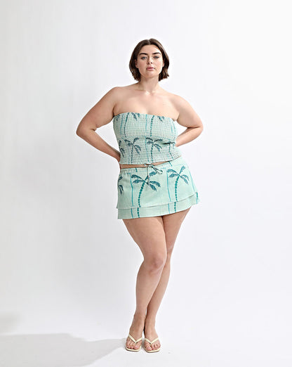 Lola Mini Skirt Green Tonic