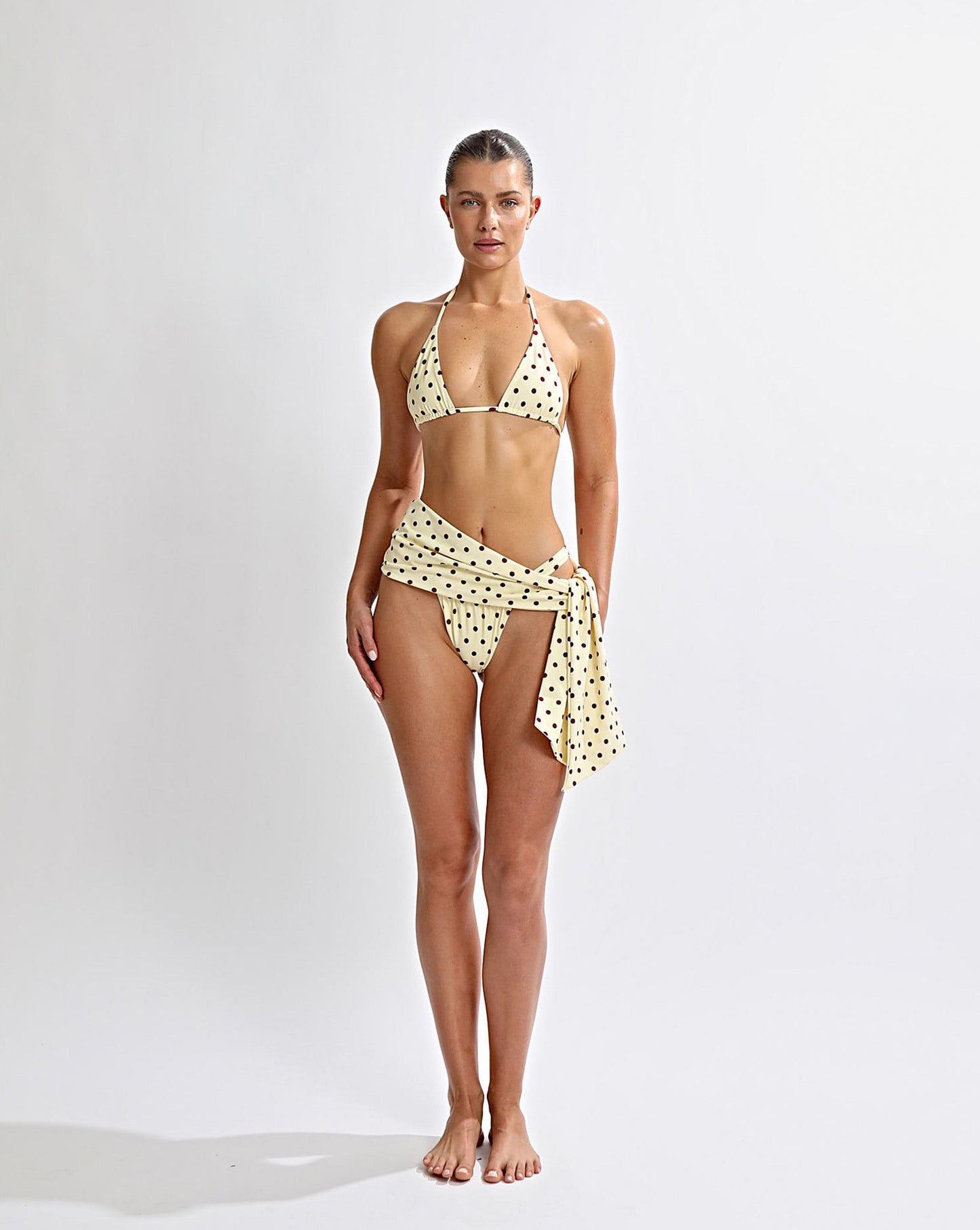 Cabo Scarf Yellow Polka