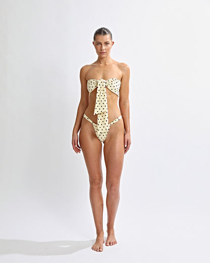 Cabo Scarf Yellow Polka