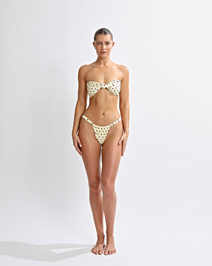 Cabo Scarf Yellow Polka