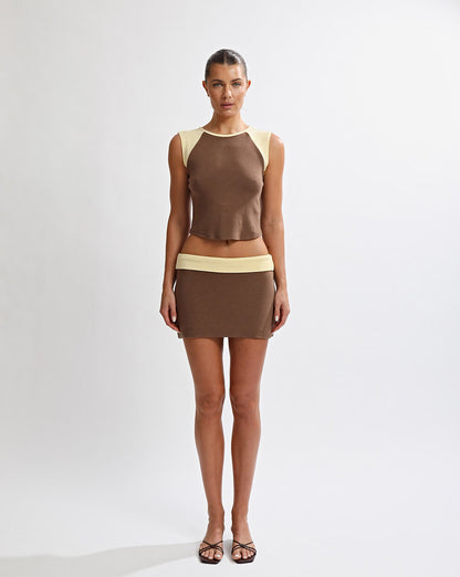Charlie Mini Skirt Mocha