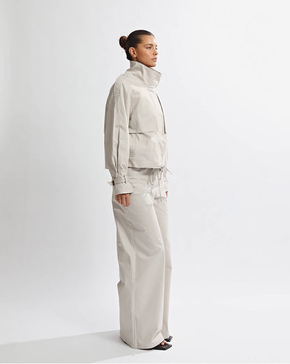 Harper Funnel Neck Jacket Almond