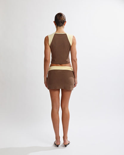 Charlie Mini Skirt Mocha