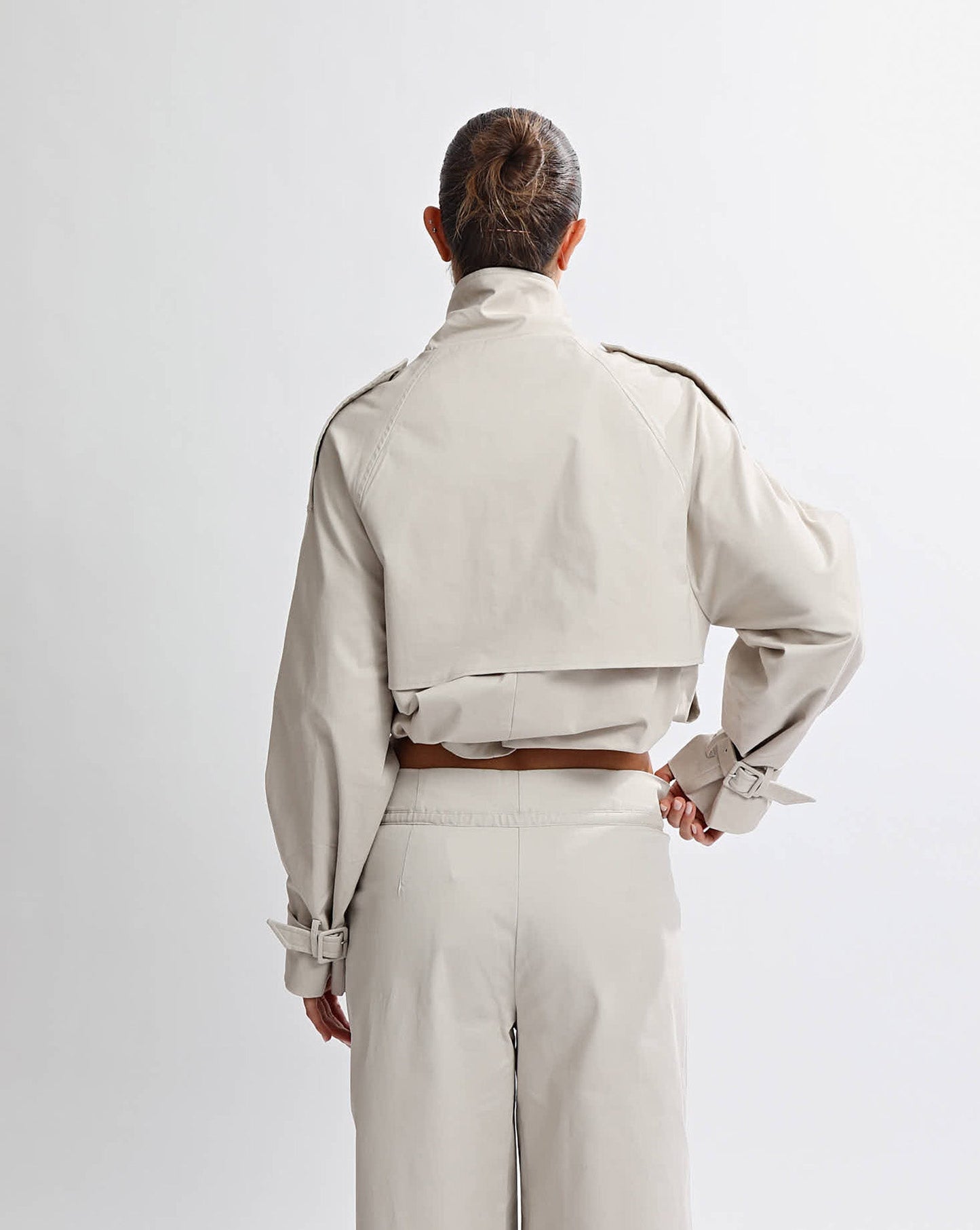 Harper Funnel Neck Jacket Almond
