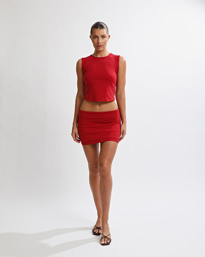 Charlie Mini Skirt Red
