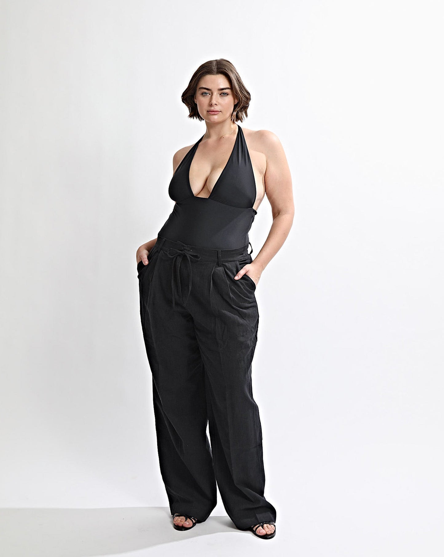 Helena Trousers Black Cropped