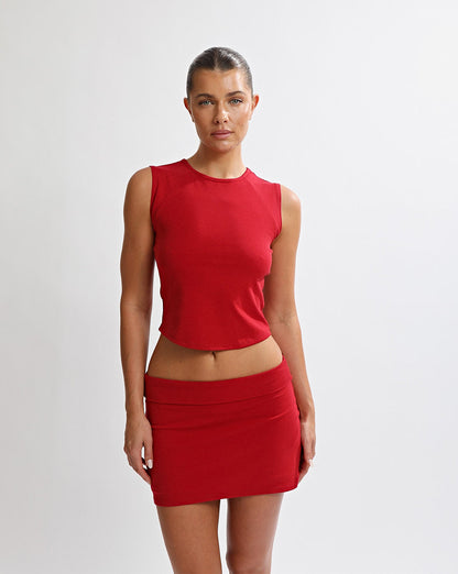 Charlie Mini Skirt Red
