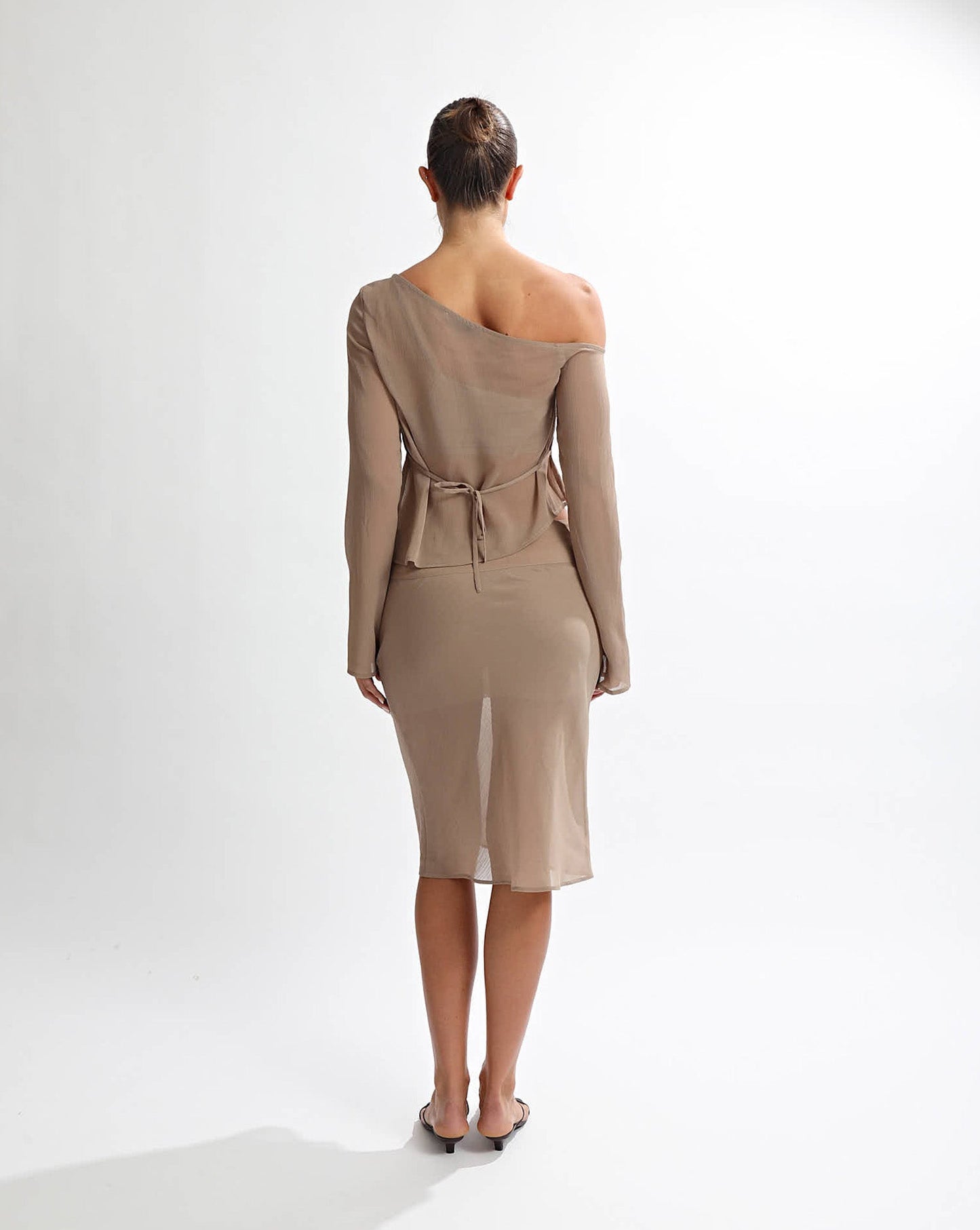 Josephine Long Sleeve Top Taupe