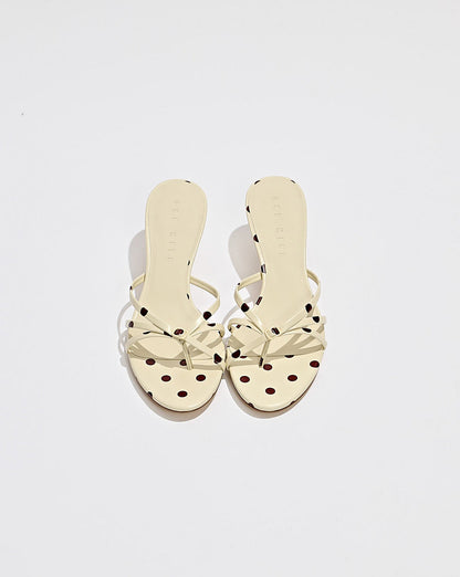 Rommy Heel Yellow Polka