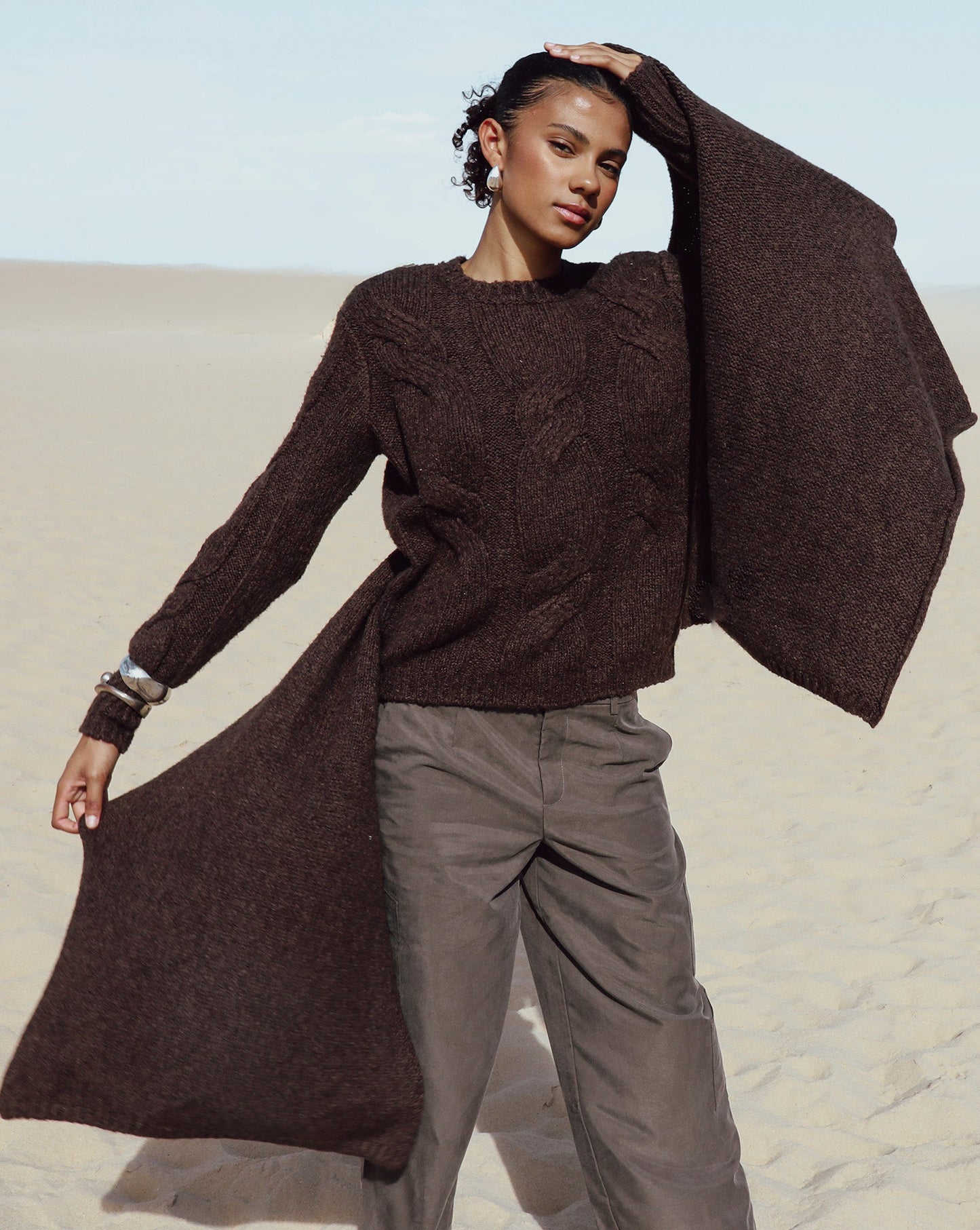 Bambi Knit Jumper Chocolate