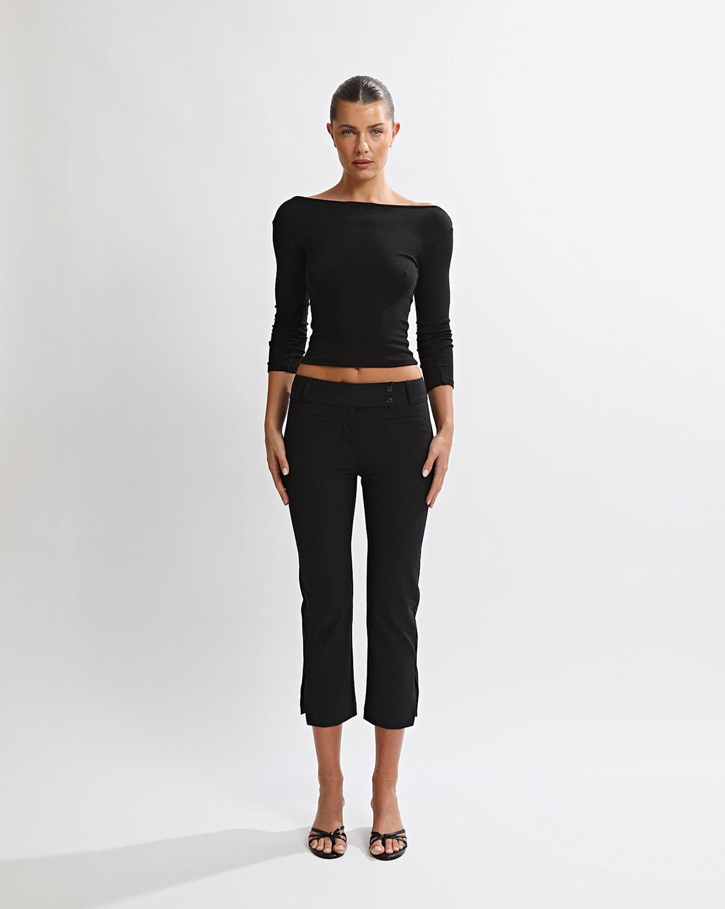 Miranda Capri Trousers Black Regular/Tall