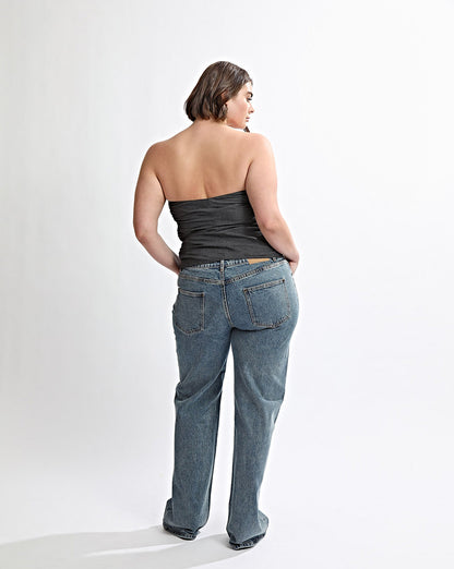 Heidi Strapless Top Slate