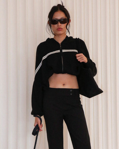 Sasha Knit Zip Jumper Black