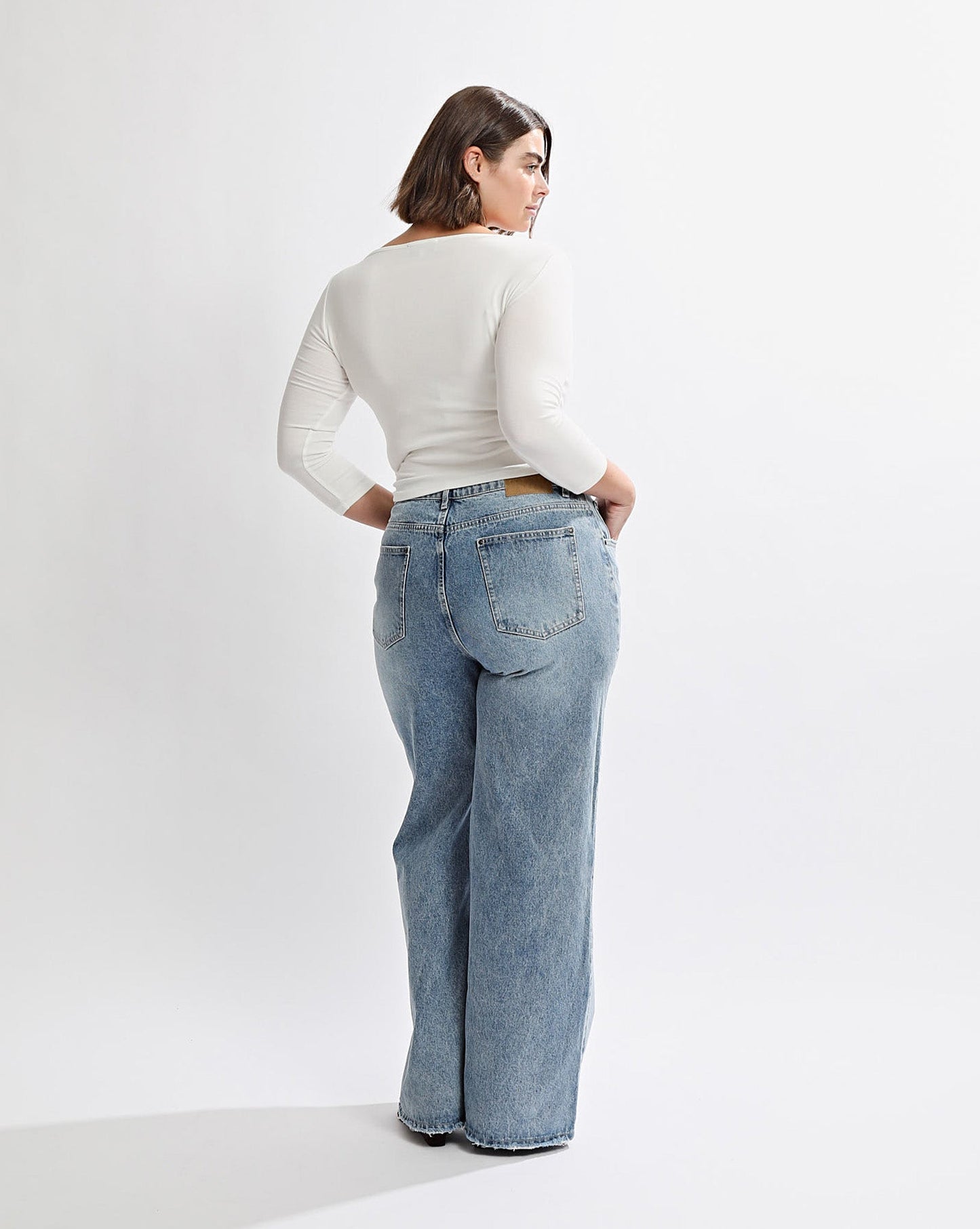 Samantha Quarter Sleeve Top White