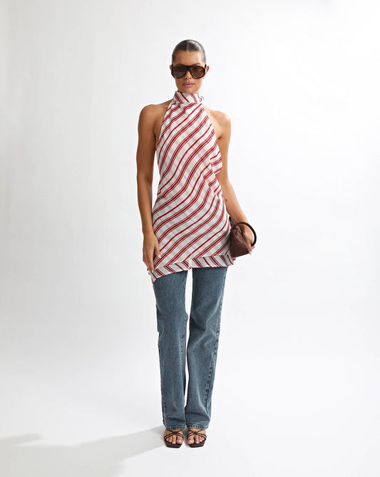 Kendal Tie Top Red Check