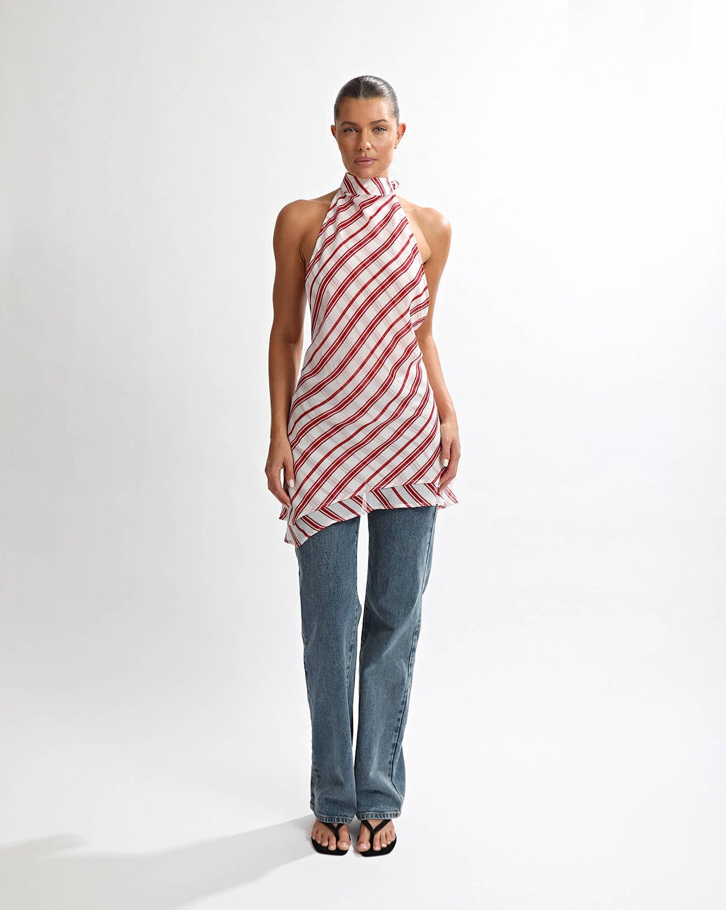 Kendal Tie Top Red Check