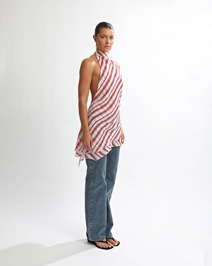 Kendal Tie Top Red Check