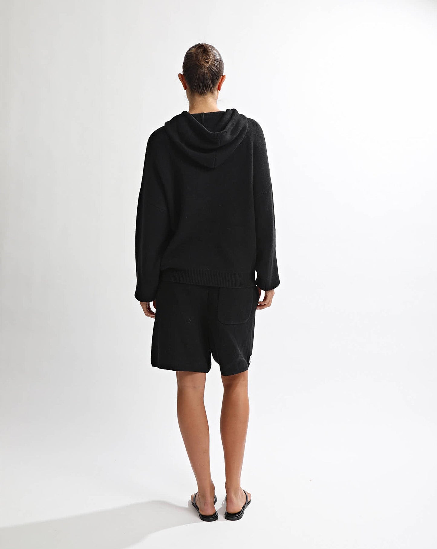 Sasha Knit Hoodie Black