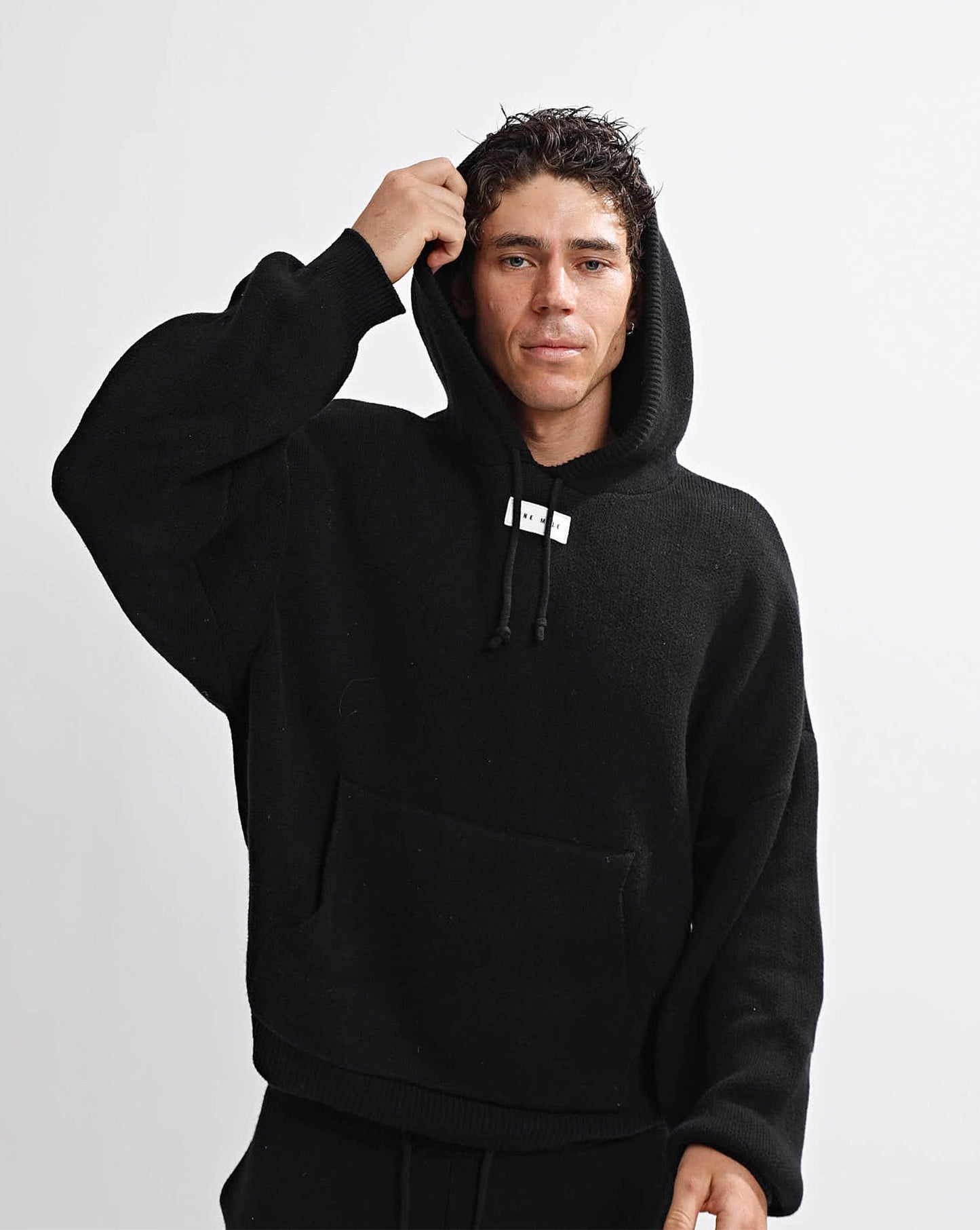 Sasha Knit Hoodie Black