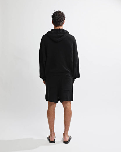 Sasha Knit Hoodie Black