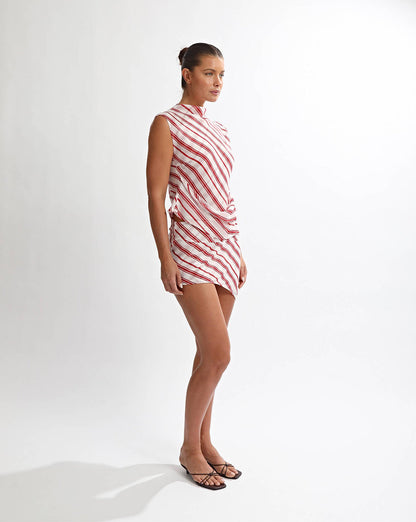Kendal Mini Skirt Red Check
