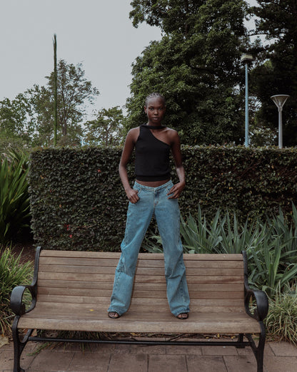 Ashton Jeans Classic Blue Cropped