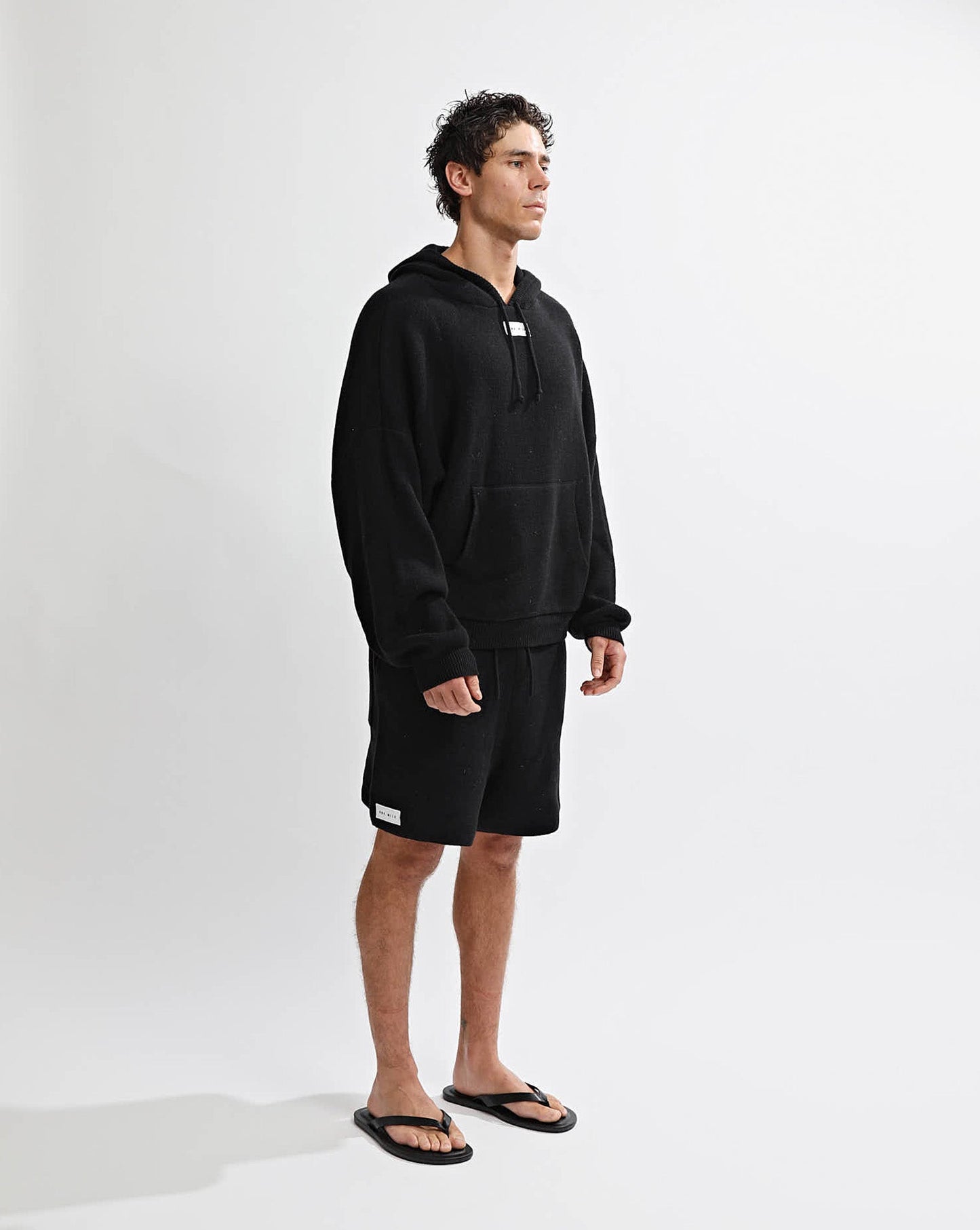 Sasha Knit Hoodie Black