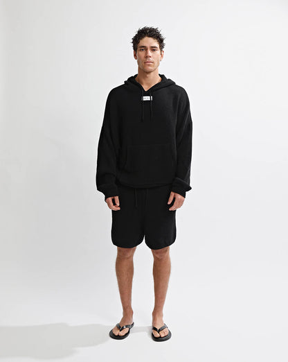 Sasha Knit Hoodie Black