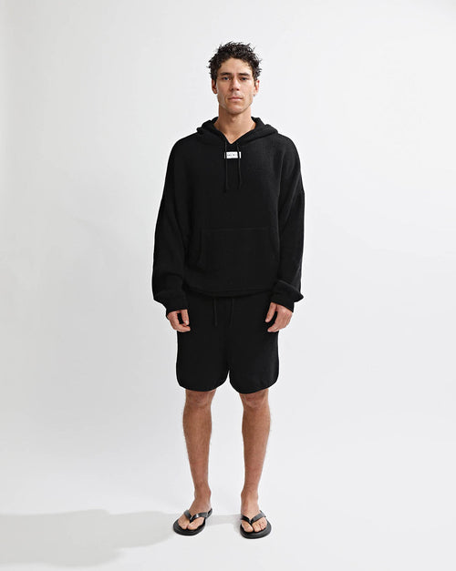 Sasha Knit Hoodie Black