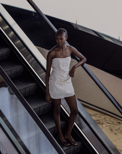 Heidi Strapless Mini Dress Cream