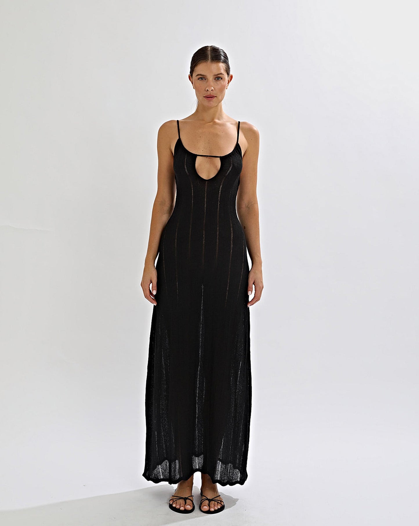 Ariel Knit Maxi Dress Black