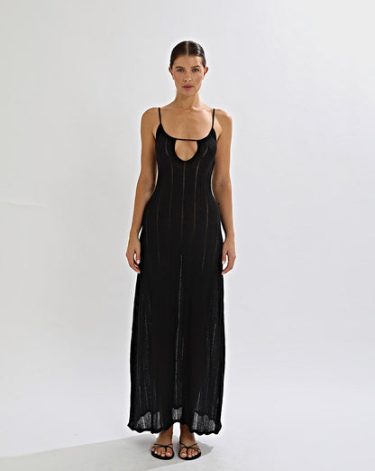 Ariel Knit Maxi Dress Black