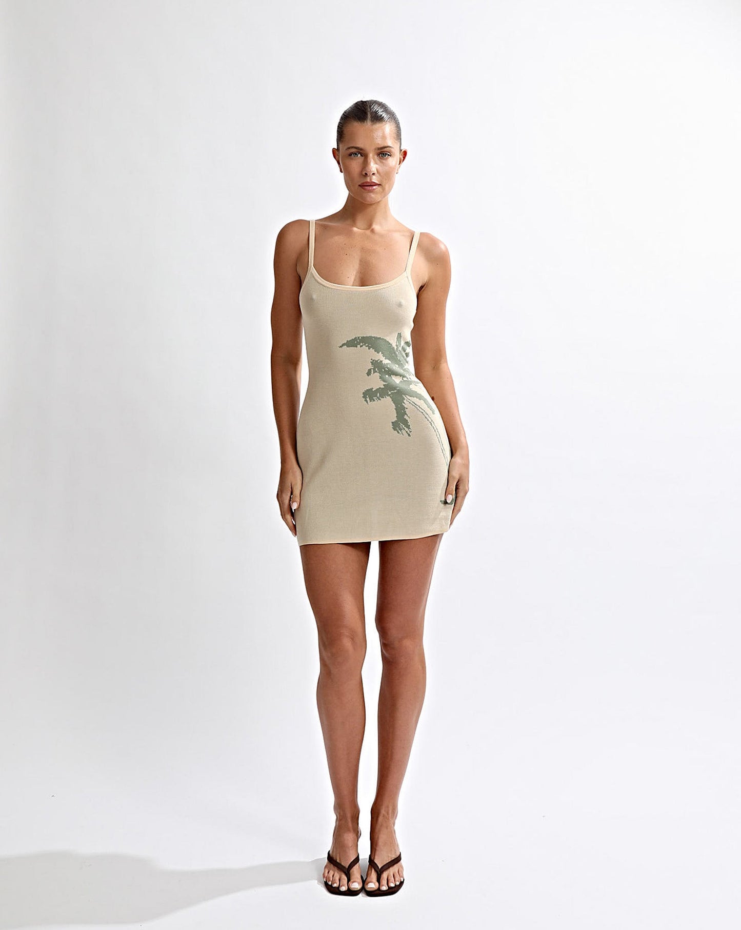 Cali Knit Mini Dress Sand