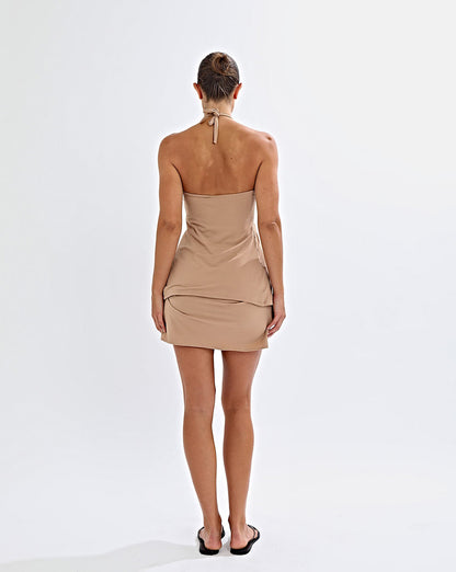 Pamela Mini Skirt Biscuit