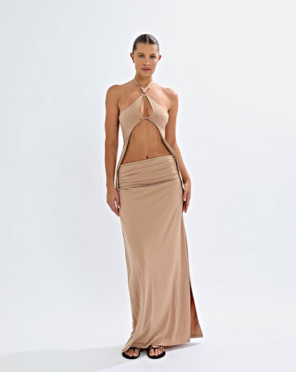 Pamela Maxi Skirt Biscuit