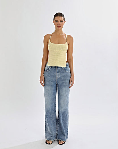 Lumi Knit Top Pale Yellow