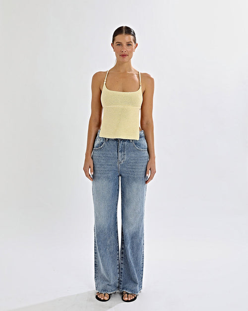 Lumi Knit Top Pale Yellow