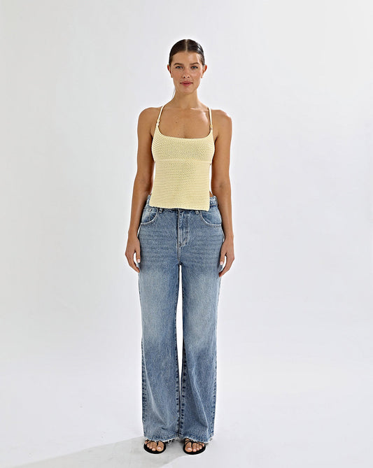 Lumi Knit Top Pale Yellow