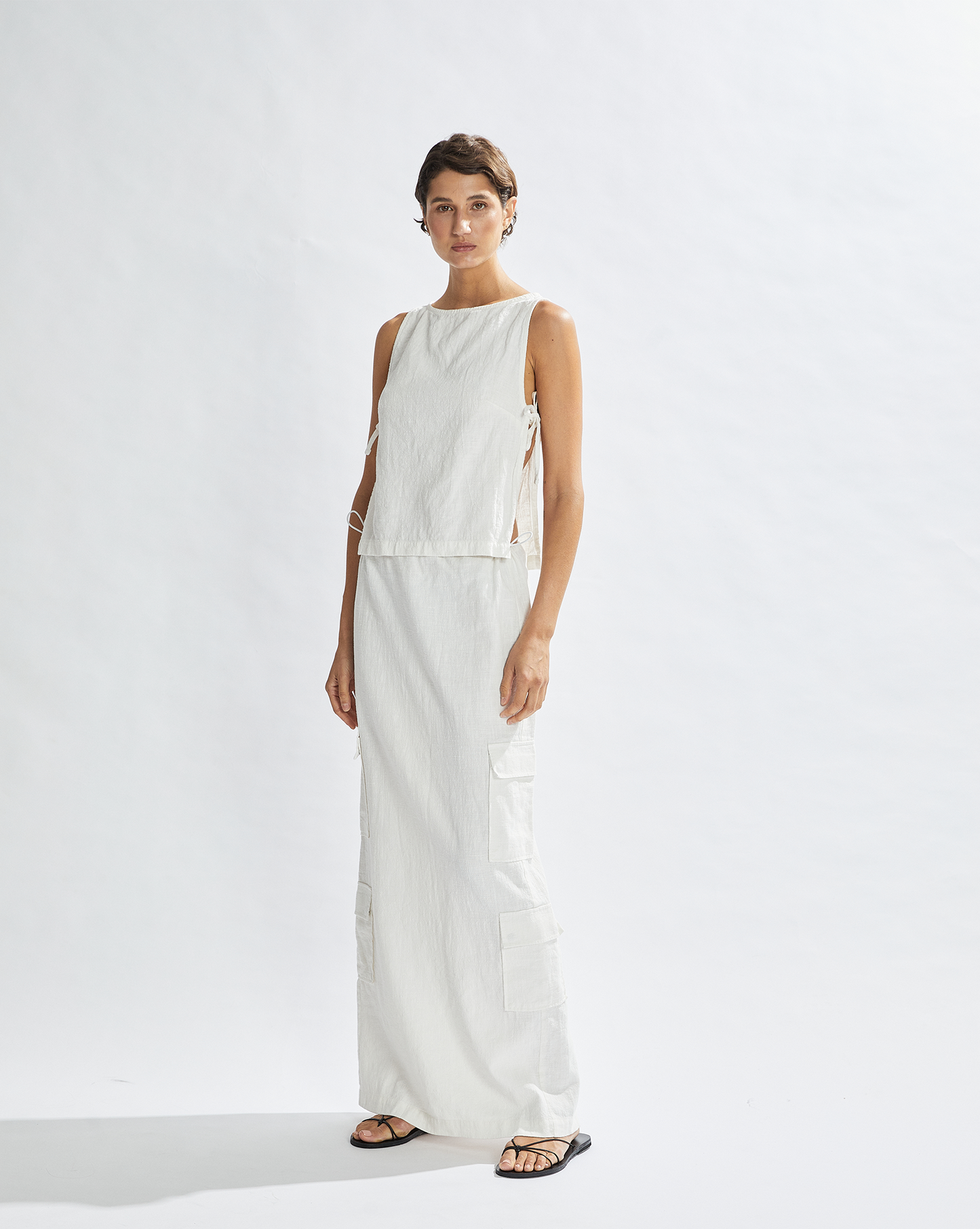 Evie Maxi Skirt Off White